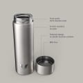 Ever Vessel Mini stainless steel water bottle key features - Plain Stainless