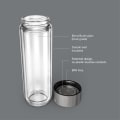 Ever Vessel Glass Multi glass water bottle and tea flask key features Stainless