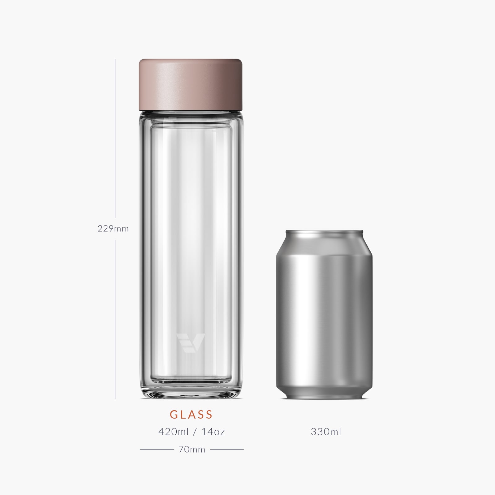 Ever Vessel Glass Multi Rose Size Comparison