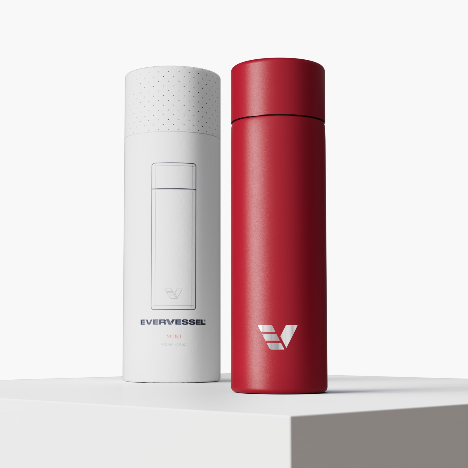 Ever Vessel Mini Red with packaging