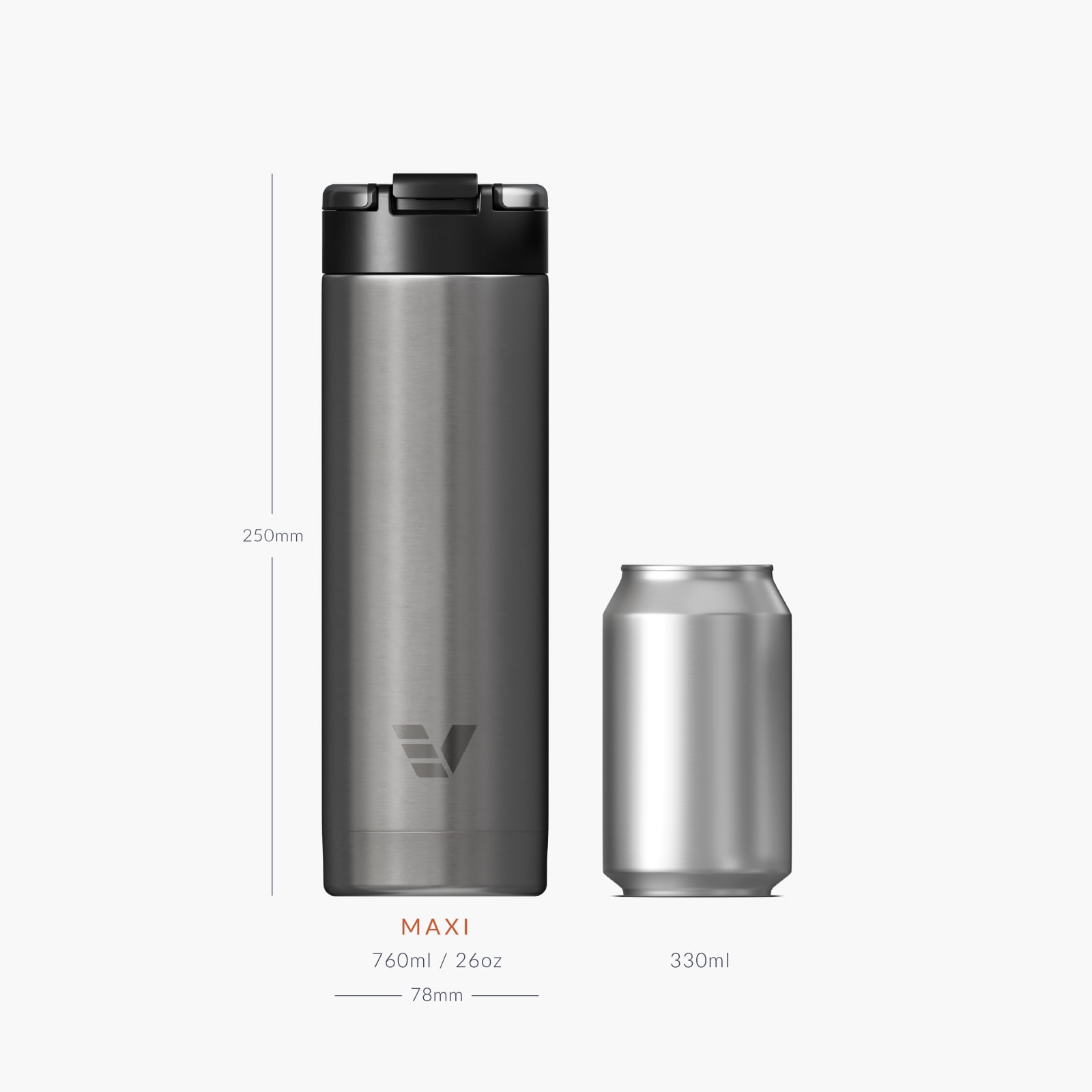 Ever Vessel Maxi Stainless Size Comparison