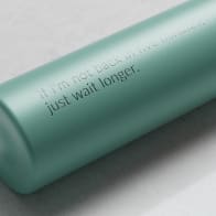 Personalized Ever Vessel Mini Mint Green water bottle and laser engraved with the words If I'm not back in five minutes, just wait longer.