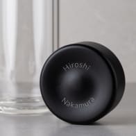 Personalized Ever Vessel Glass Multi Black Sand with a name engraved on the lid