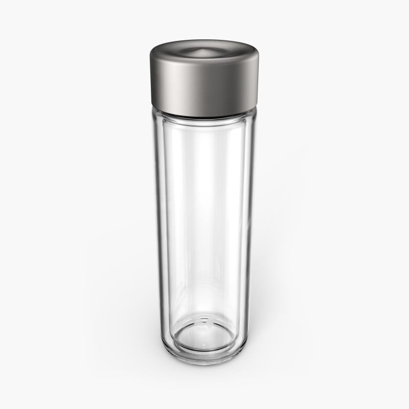 Ever Vessel Glass Multi Plain Stainless Top Perspective View