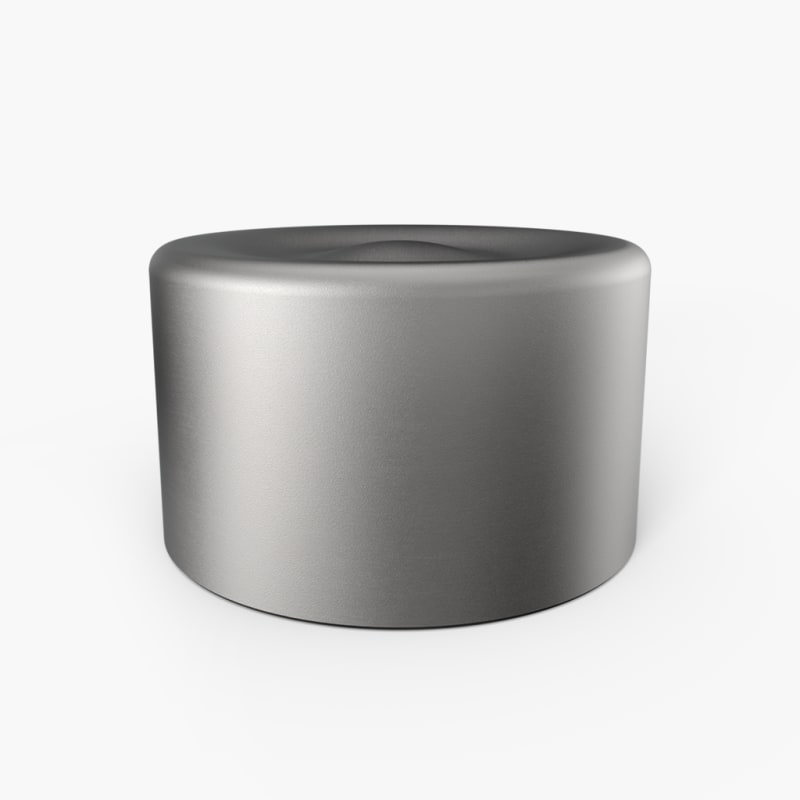 Ever Vessel Spare Lid Mini  Plain Stainless Side View