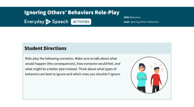 Ignoring Others' Behaviors Role-Play