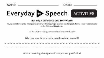 Interactive Worksheet: Building Confidence and Self-Worth