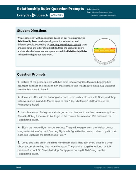 Using the Relationship Ruler - Everyday Speech