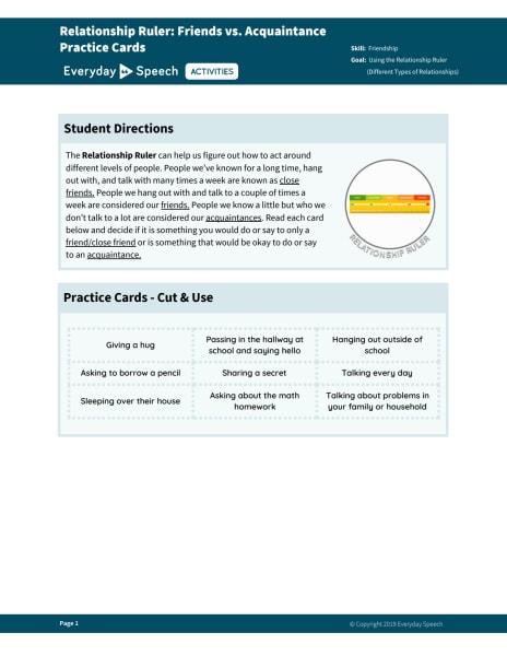 Using the Relationship Ruler - Everyday Speech