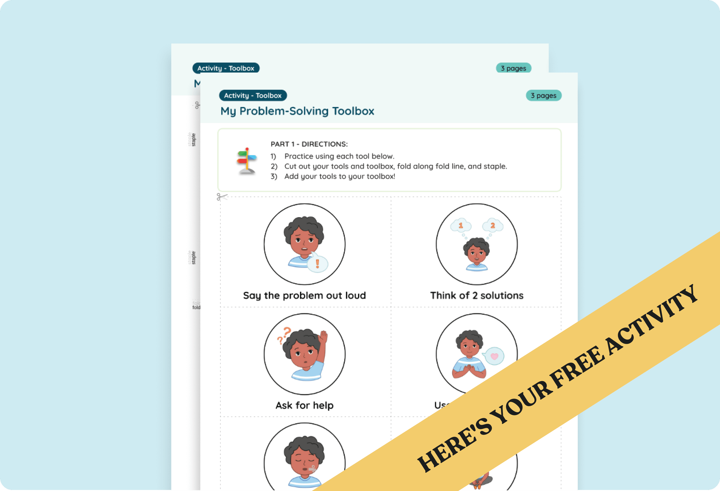 Learning Activity Problems Free Preschool & Kindergarten Problem-Solving Activity: My Problem ...