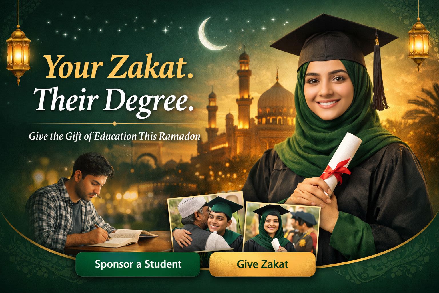 Your Zakat. Their Degree.