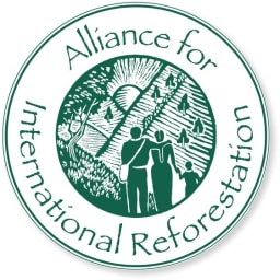 The AIR logo shows a family looking towards a reforested valley.