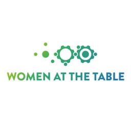 Women At The Table is focussed on systems change. Their logo has many different interconnected gears to show how movement in one part of a system can effect the other parts.