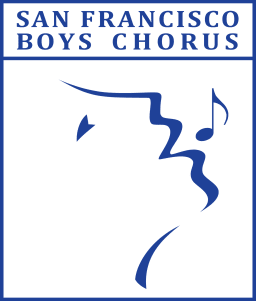 San Francisco Boys Chorus Logo with image of singer and note