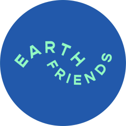 Blue Circle with "Earth Friends" inside