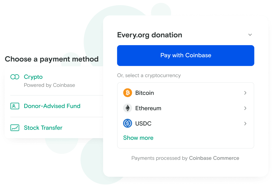 Donate crypto button