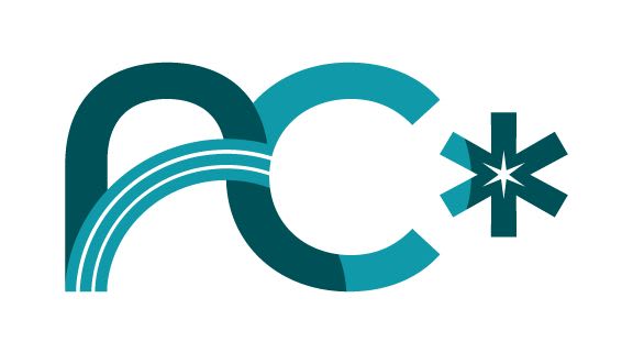The letters A and C connected with a star