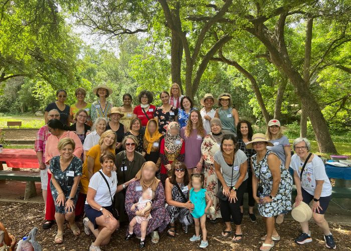Volunteers and Learners picnicing in Austin TX