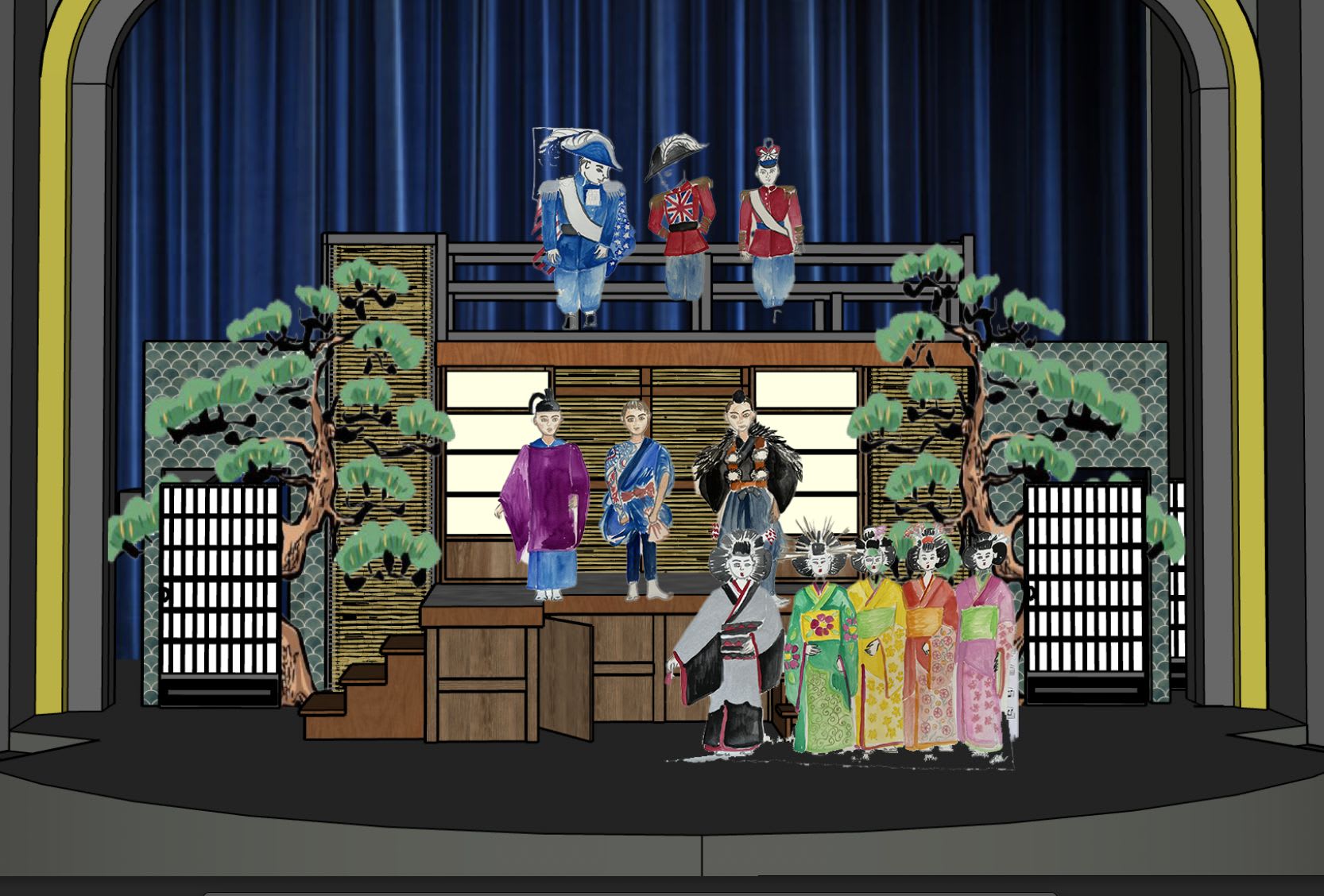 Set Rendering for Pacific Overtures by Yusuke Soi 2025