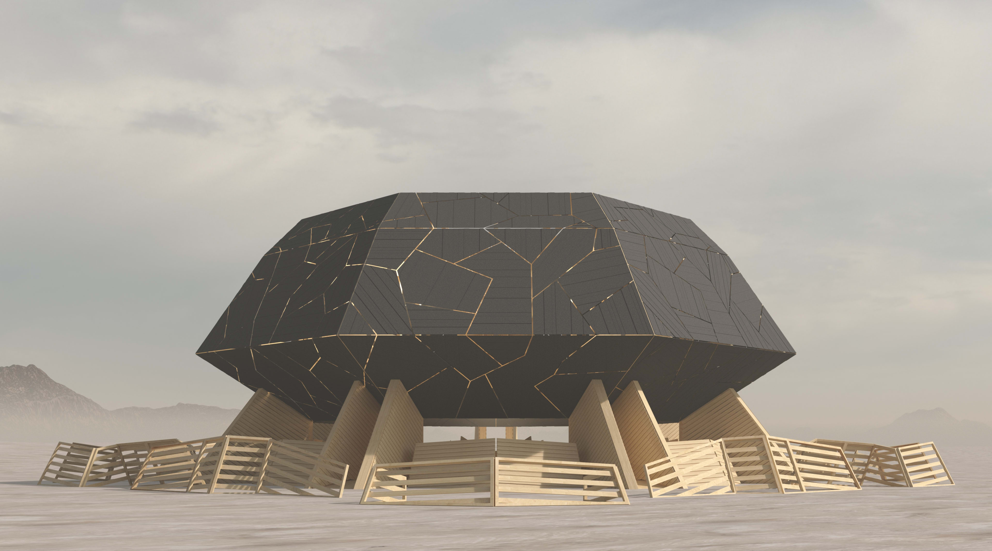 Temple of the Deep. Burning Man Temple 2025