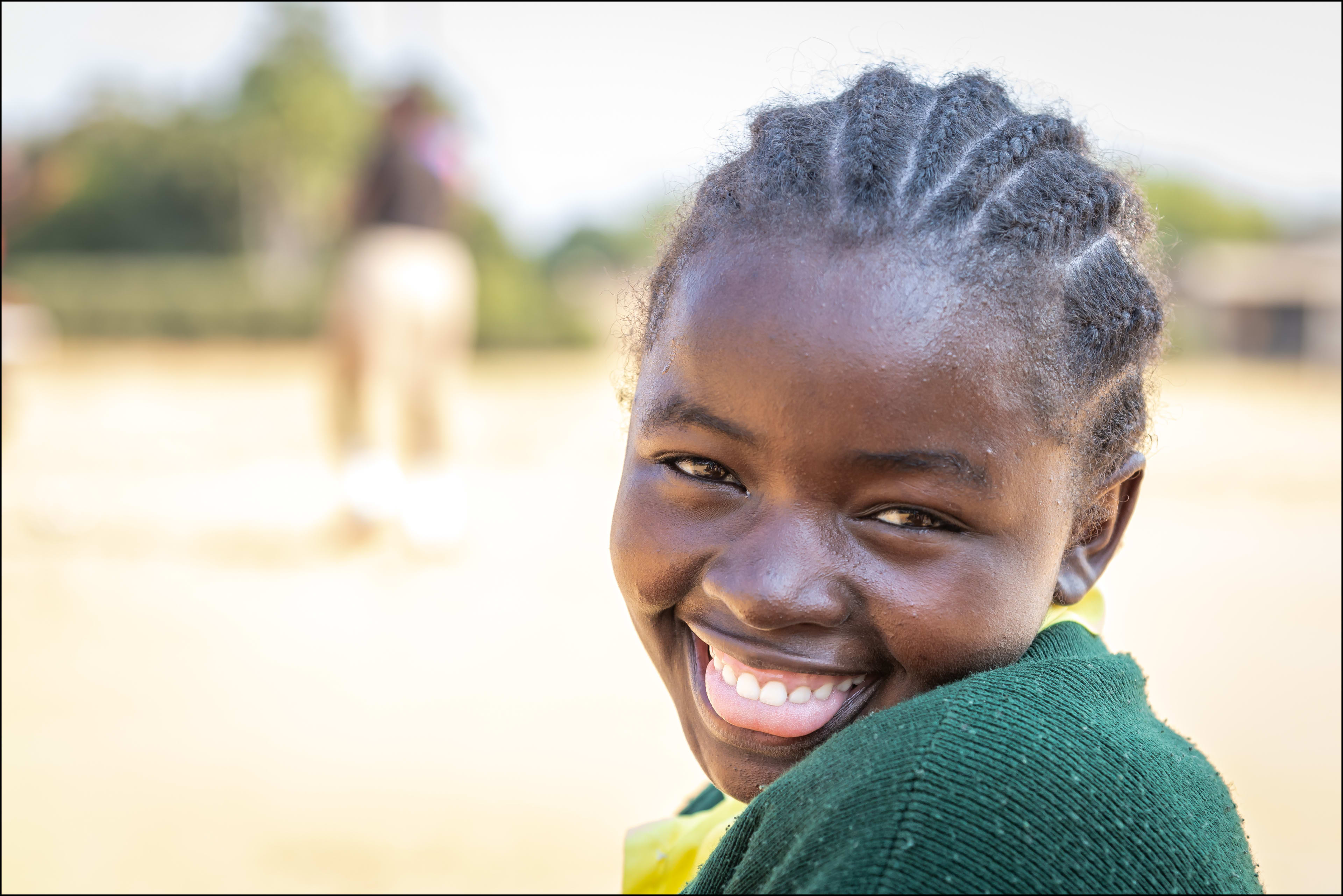 Young girl smiling