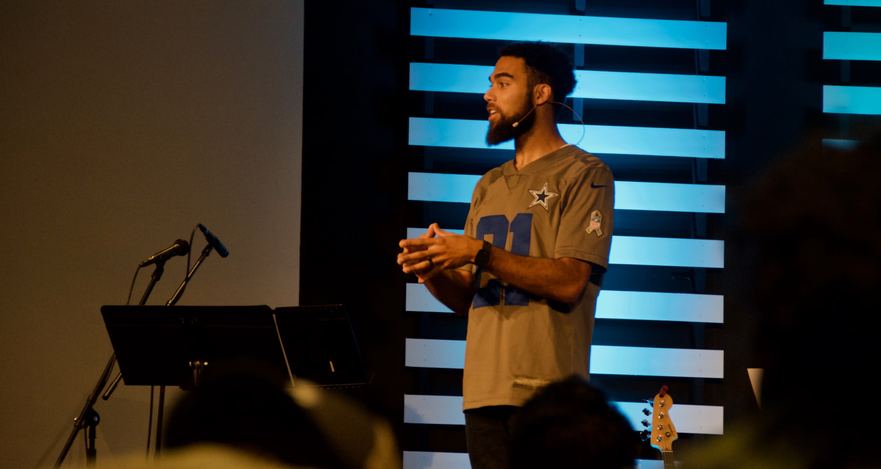 Lead pastor delivering a sermon