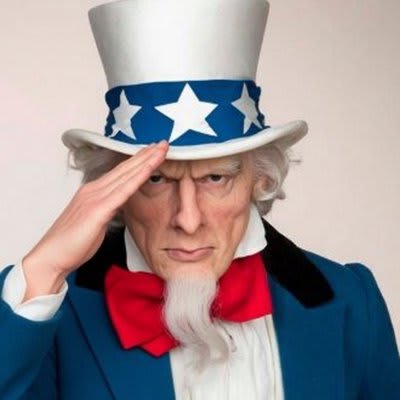 Uncle Sam saluting — Salute Veterans Inc. logo
