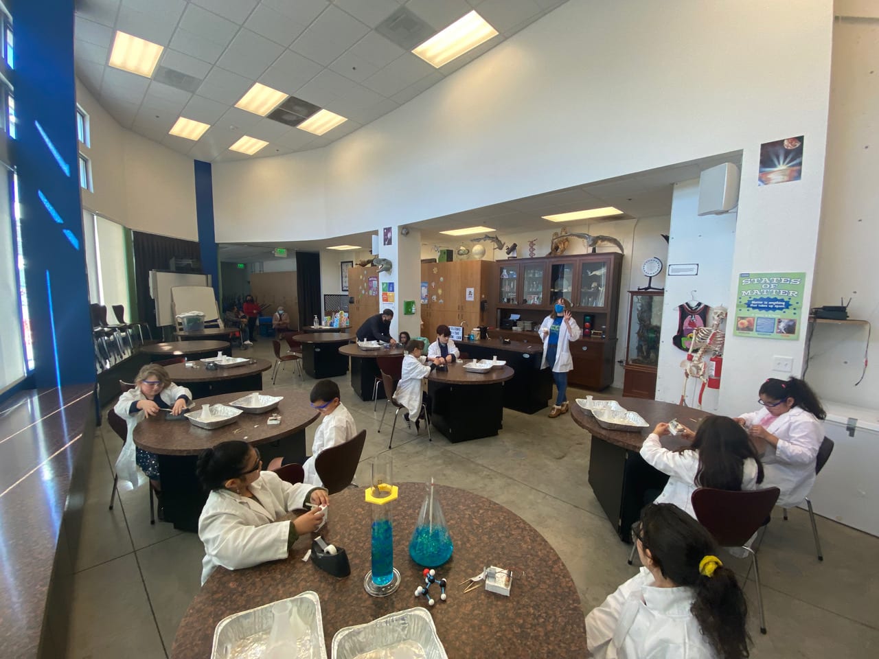Students enjoying lesson in WOW science laboratory