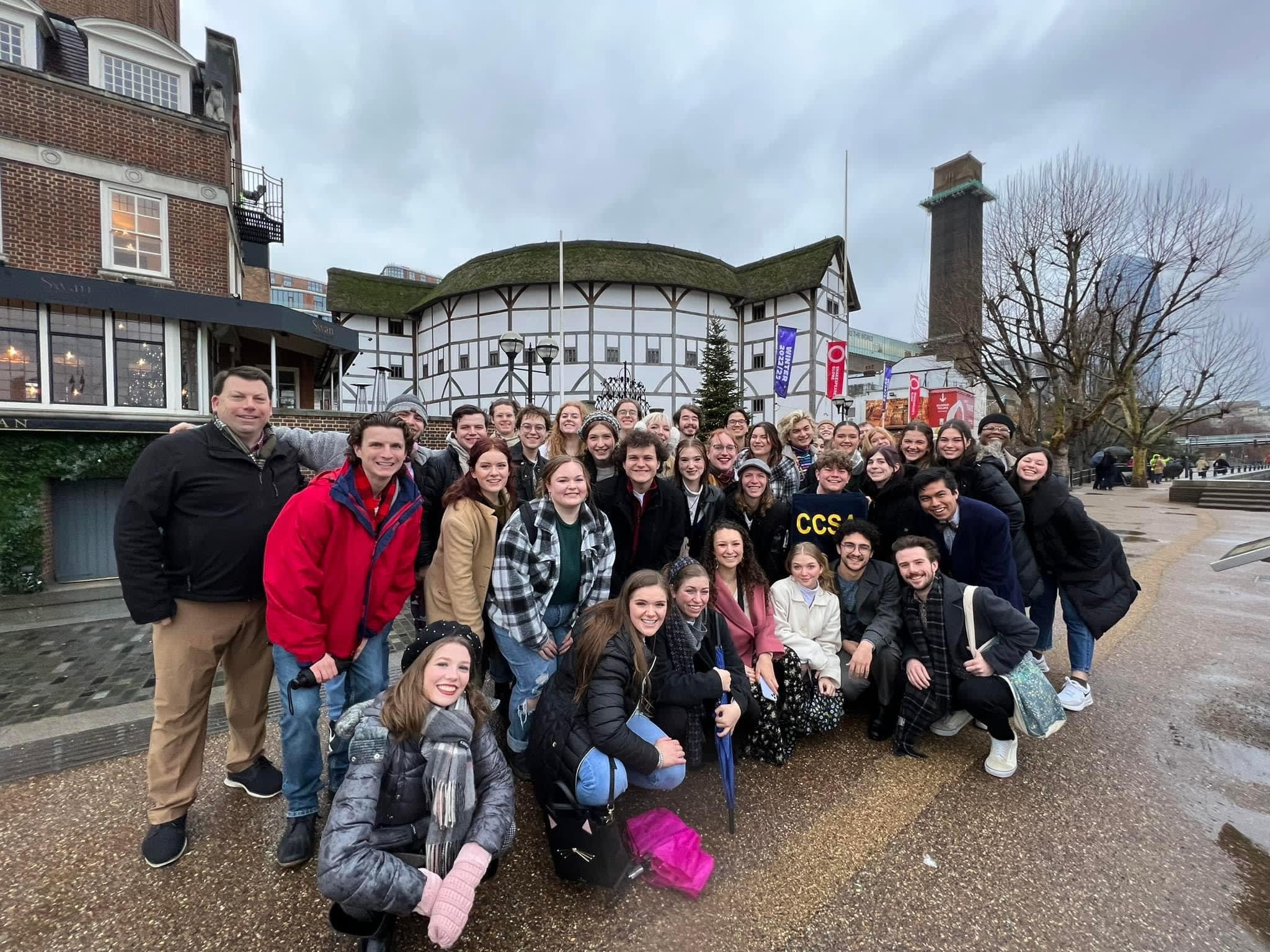 CCSA Students at the Globe Theater in London