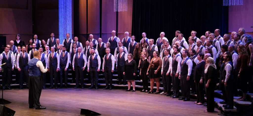 Picture of combined Harmonizers and Metro Voices ensembles