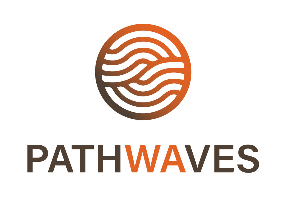 Pathwaves logo: ( a circle with waves)