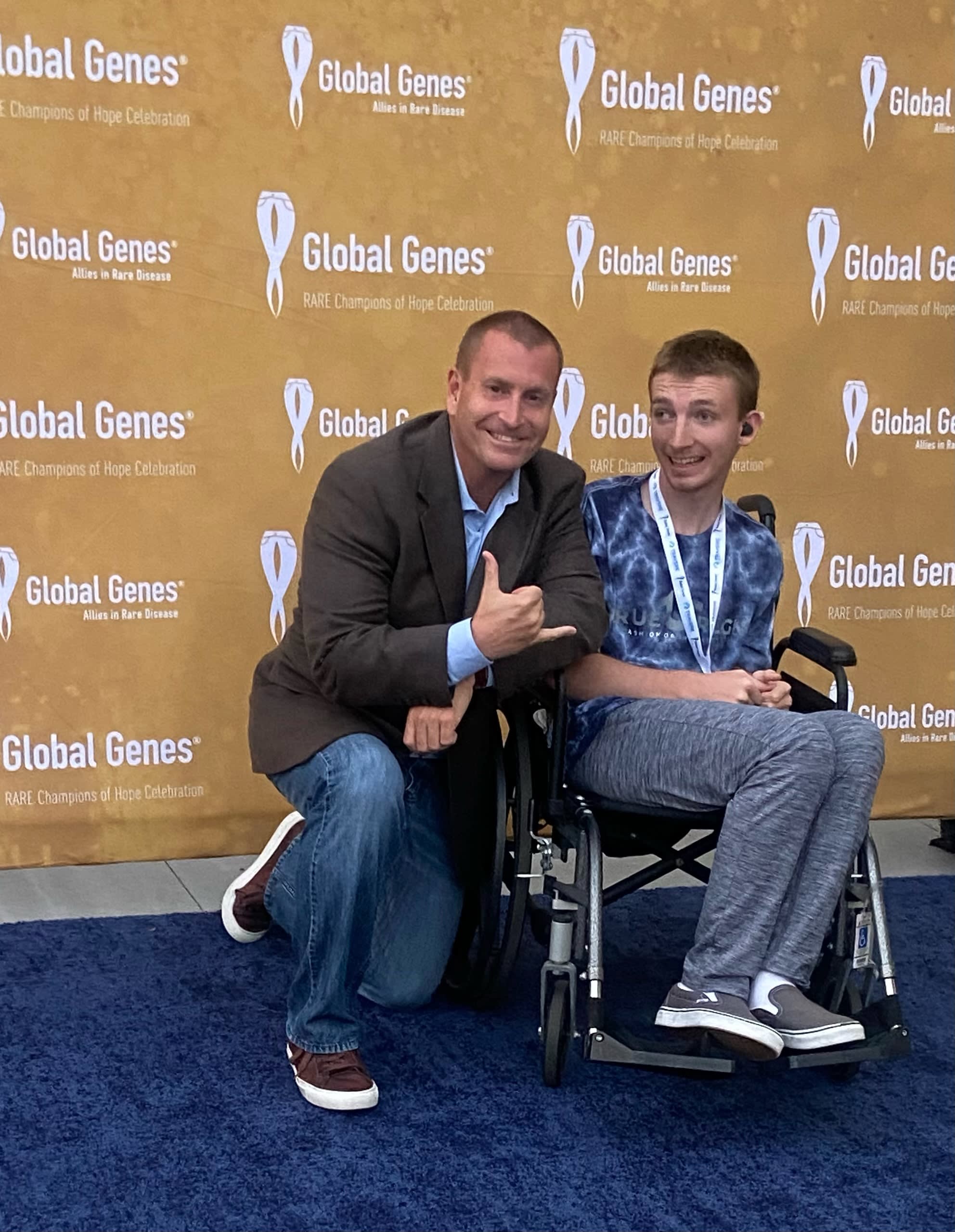 Sebastian and Christopher at the global genes conference