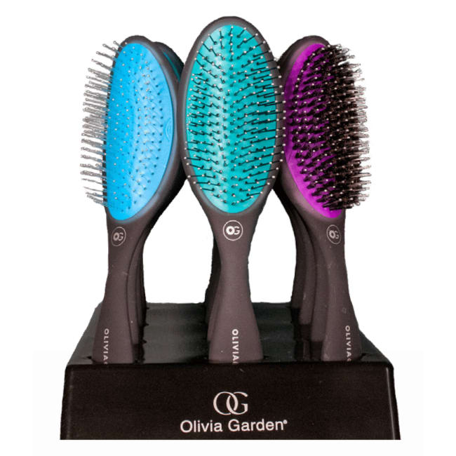 OLIVIA GARDEN DETANGLER BRUSH DISPLAY 12 BØRSTER