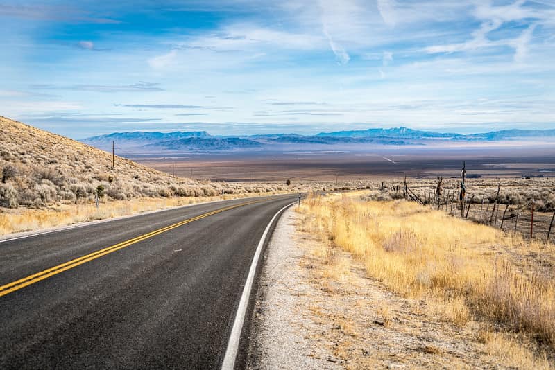 Road into Great Basin National Park