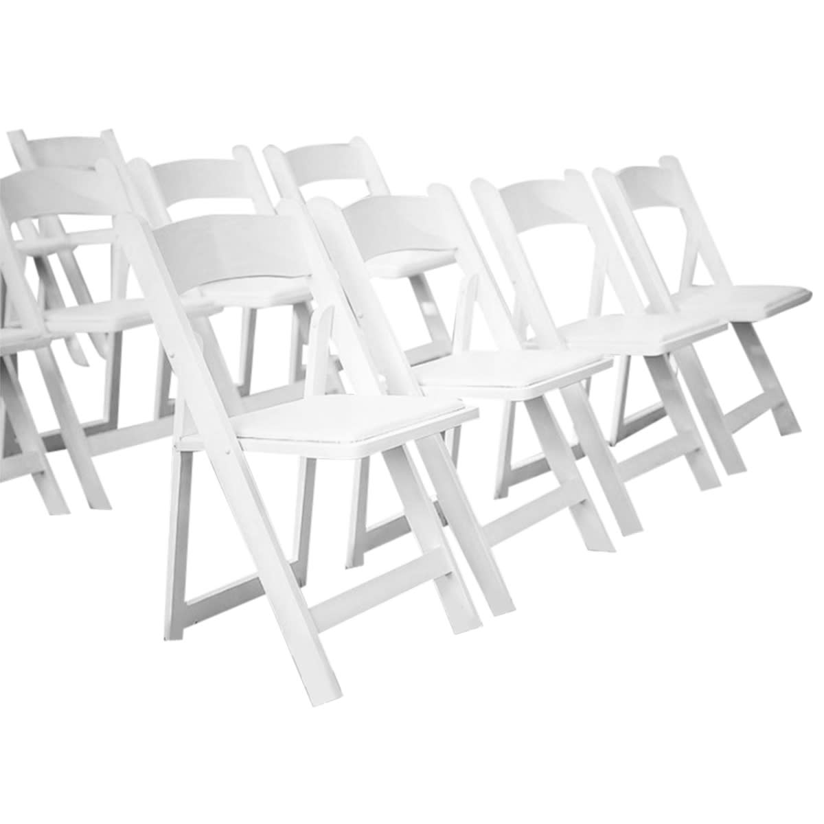 White Resin Folding Chairs - Image 2