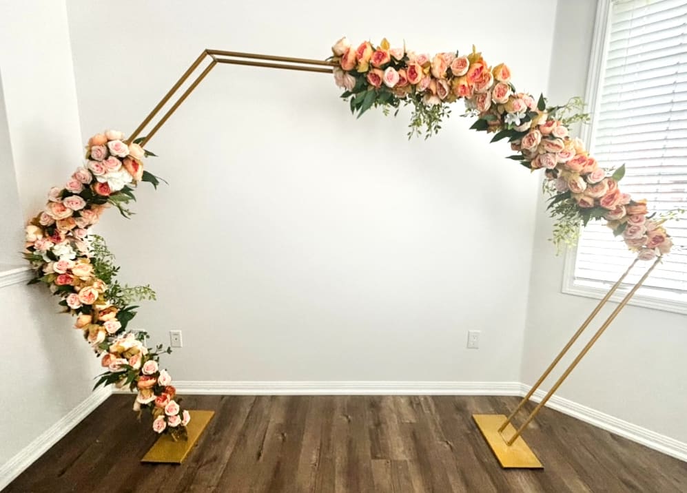Hexagon Gold Backdrop