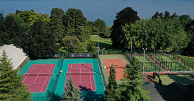 Terrain de tennis et de padel de l'hôtel royal