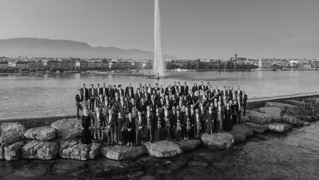 Orchestre de la Suisse Romande devant le lac Léman - Les Mélèzes Evian
