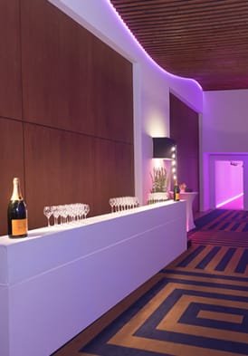 Centre de conférence à l'Hôtel Royal mis en place pour une réception
