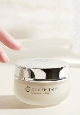 Produits Olivier Claire pour le soins majeurs de beauté de la gamme de l'hôtel Ermitage.