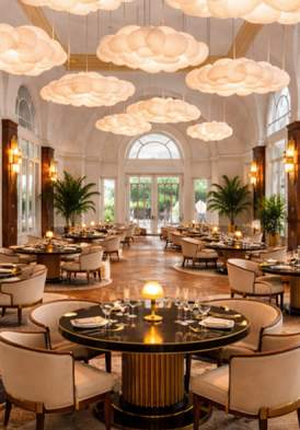 Casino Evian - Salle de restaurant du nouveau Casino