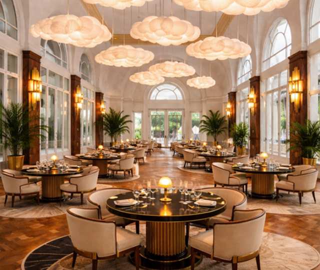 Casino Evian - Salle de restaurant du nouveau Casino
