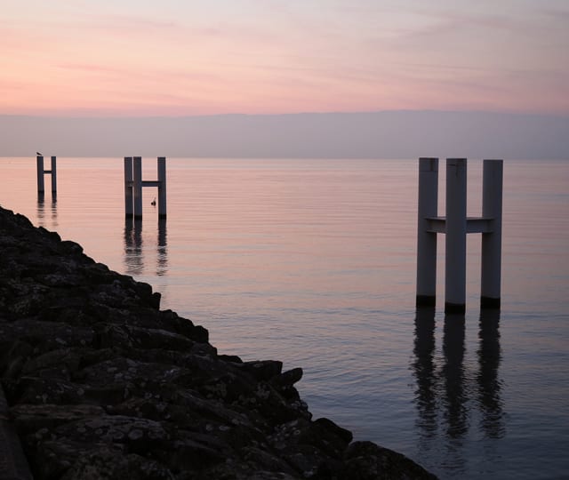 sunrise at Evian les Bains