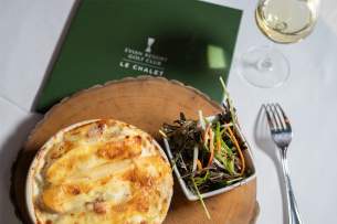 Evian Resort Golf Club - tartiflette du restaurant Le Chalet