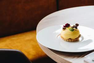 Hôtel Ermitage, 4 étoiles à Evian - Dessert d'automne du restaurant La Table tartelette