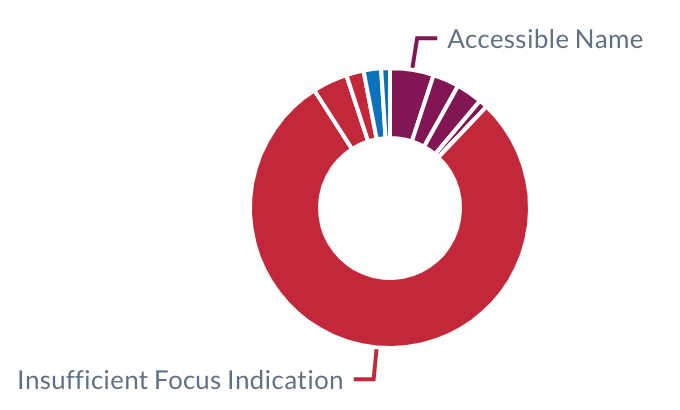 Pie chart breaking down issue type and severity