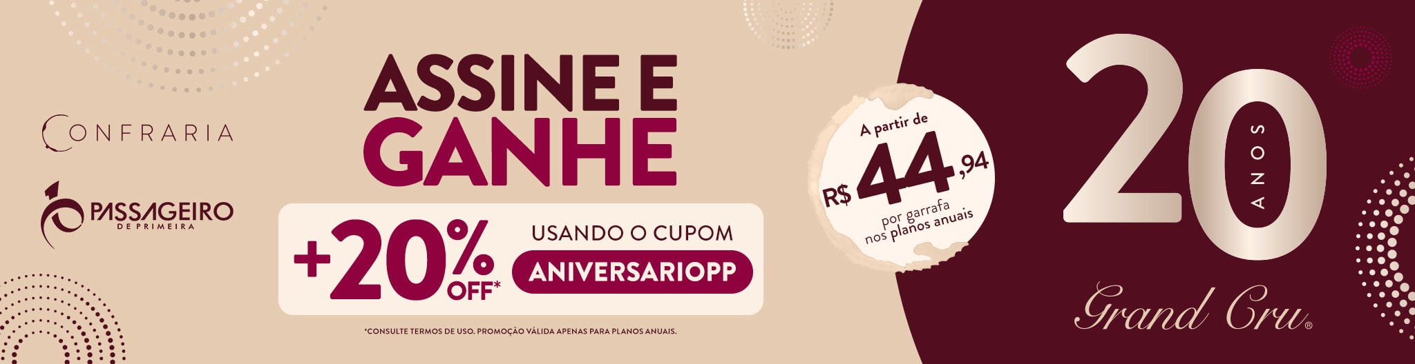 Faça parte do nossso clube de vinhos