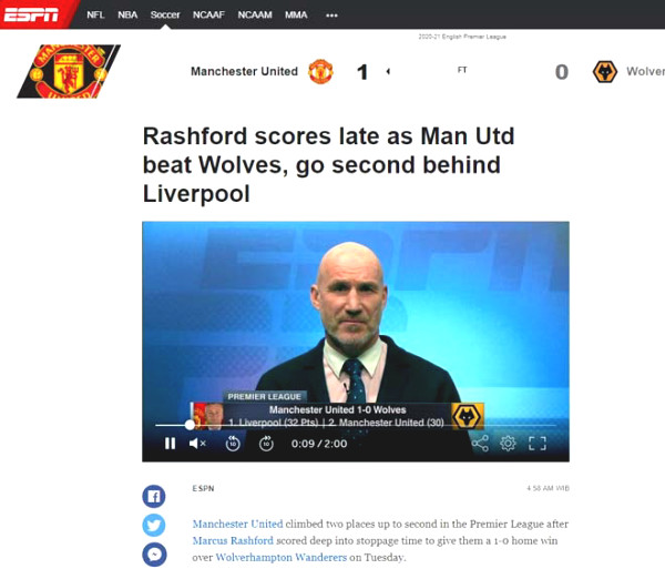 MU Lower Wolves 90 + 3 minutes: Leopard him praise Rashford, racing Liverpool championship