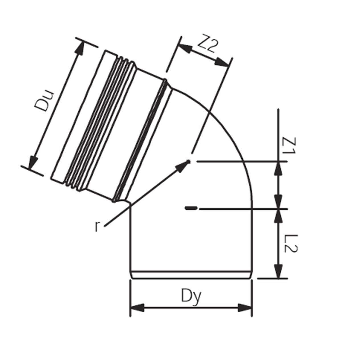 Wavin 32 mm x 67,5° afløb PP | 186134032 AO.dk