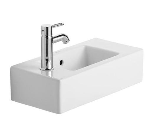 Köp Duravit Vero Tvättställ 50x25 cm m/Kranhål t.v. m/Bräddavlopp m/Wondergliss